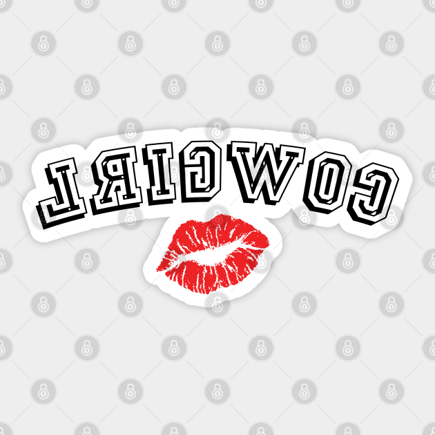 Reverse Cowgirl Text With Big Red Kiss Lips Funny Cowgirl Aufkleber Teepublic De